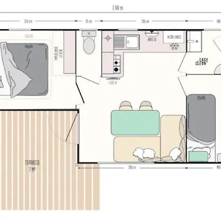 אתר קמפינג Mobil-home Avec Terrasse 2 Ch, - Api-1-52-562